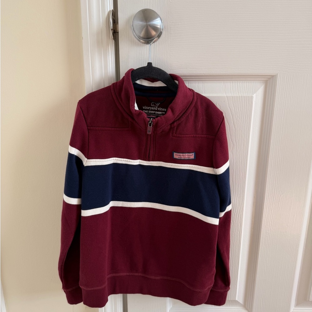 Vineyard Vines Boys Burgandy and Navy Sweater